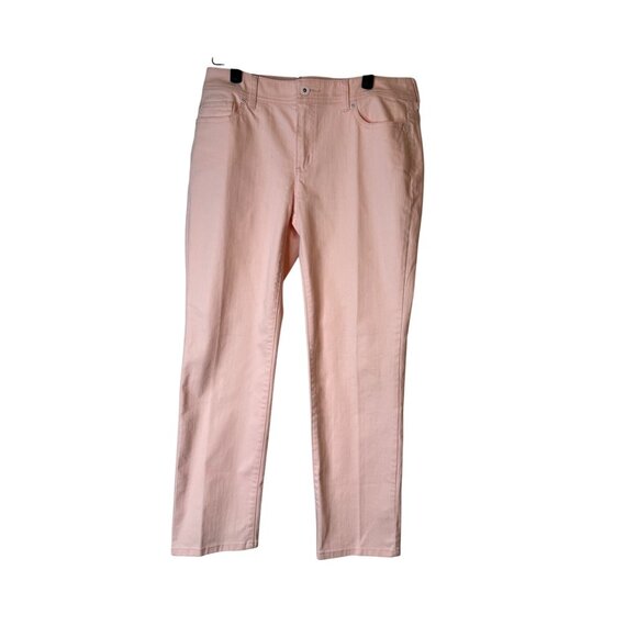 2/$30 Chicos size 0 Pink Straight-Leg Jeans - Picture 5 of 16